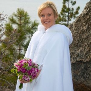 Custom made wedding cloak. Handmade by Bridal Capes by June.